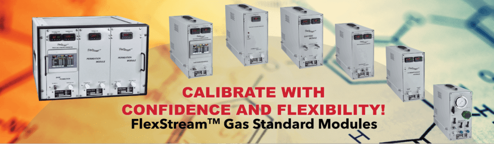 Calibration banner featuring FlexStream gas modules