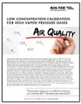 Low Concentration Calibration for high vapor pressure gases application note